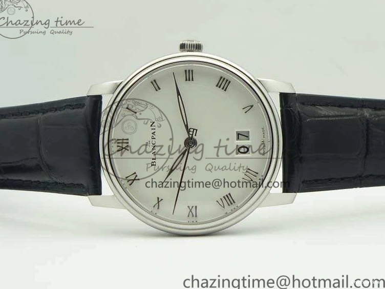 0305 SportInspired Villeret 6669 SS HG 1:1 Best Edition White Dial On Leather Strap V 8099